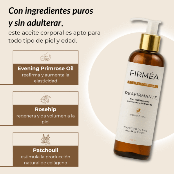 Aceite Corporal Reafirma, Tensa e Hidrata la piel flácida